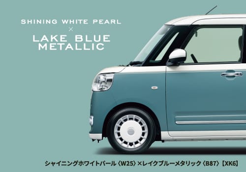 シャイニングホワイトパール〈W25〉×レイクブルーメタリック〈B87〉【XK6】